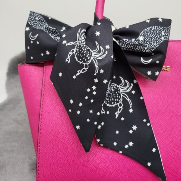 Cancer Zodiac Sign Silk Twilly Scarf - Picture 2 of 7